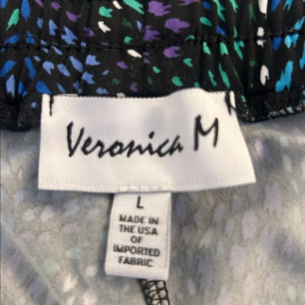 Veronica M Multicolor Abstract Yoga Activewear Casual Legging Joggers Size Large
